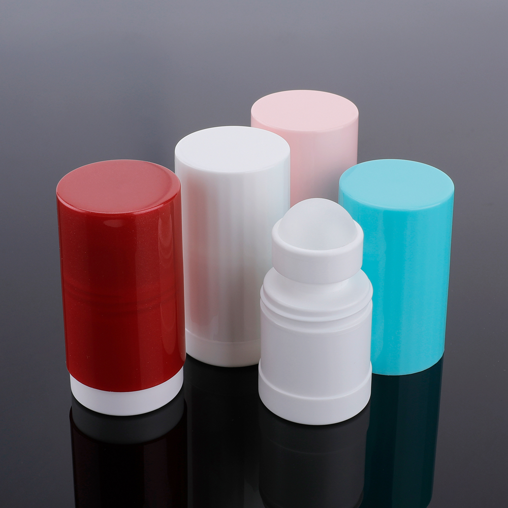 Rotolo di bottiglia di olio essenziale di lusso vuoto alla moda, rotolo di deodorante color perla da 30 ml su bottiglia con tappo di plastica