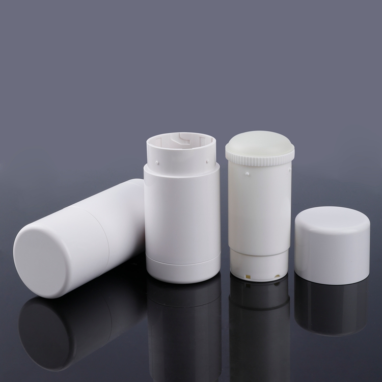 Contenitore deodorante in plastica bianca ricaricabile antitraspirante profumato da 50 g, flaconi deodoranti riutilizzabili in rotolo