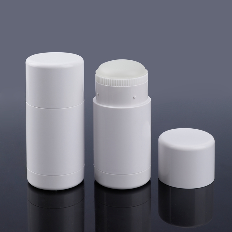 Contenitore deodorante in plastica bianca ricaricabile antitraspirante profumato da 50 g, flaconi deodoranti riutilizzabili in rotolo